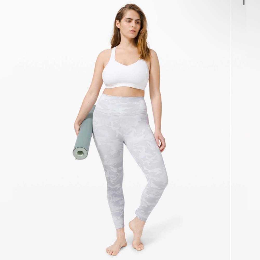 Lululemon Wunder Under High-Rise 25" Camo Jacquard Alpine White Starlight sz 4